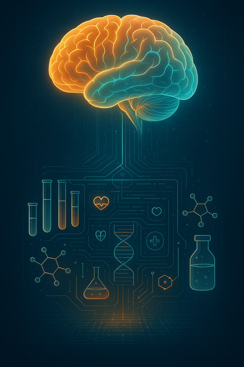 Digital brain with circuit connections